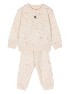 Calvin Klein Kids survêtement Sprinkles à logo brodé - Tons neutres