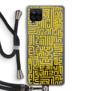 Majorelle Blue Print: Samsung Galaxy A12 Transparant Hoesje met koord