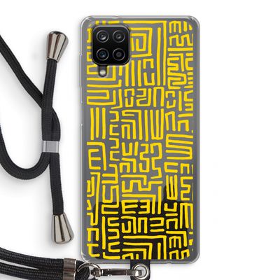Majorelle Blue Print: Samsung Galaxy A12 Transparant Hoesje met koord