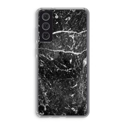 Zwart marmer: Samsung Galaxy S21 FE Transparant Hoesje