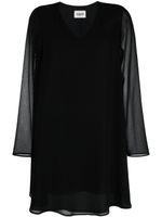 Claudie Pierlot robe courte évasée à col v - Noir - thumbnail