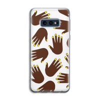Hands dark: Samsung Galaxy S10e Transparant Hoesje