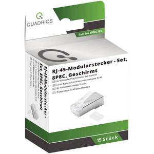 Quadrios Modulaire stekkerset, aantal polen 8P8C - afgeschermd, 15 st. 1906C163 Stekker, recht Aantal polen (sensoren) 8P8C 15 stuk(s)