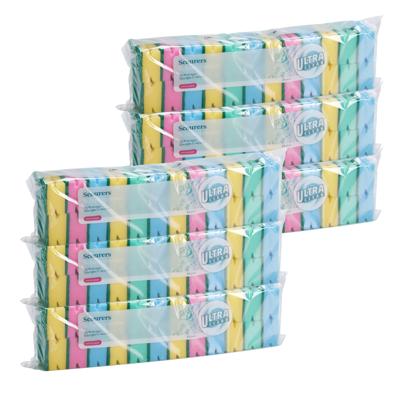 Ultra Clean Schuursponsjes - 144x - gekleurd - afwas of schoonmaak sponzen Ultra Clean Schuursponsjes - 144x - gekleurd - afwas of schoonmaak sponzen