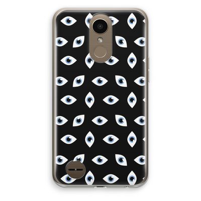 Eyes pattern: LG K10 (2017) Transparant Hoesje