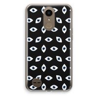 Eyes pattern: LG K10 (2017) Transparant Hoesje