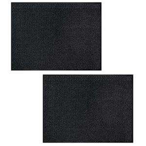 Deurmat - 2x - anti slip - kunststof - antraciet - 80 x 120 cm - voor binnen - schoonloopmat
