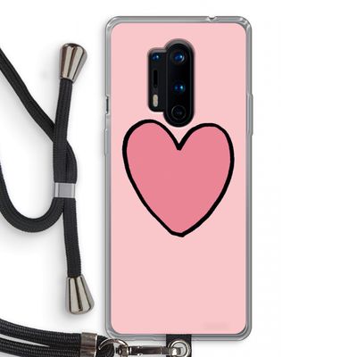 Hartje: OnePlus 8 Pro Transparant Hoesje met koord