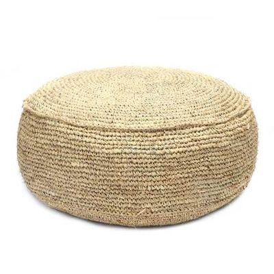 Bazar Bizar - De Raffia Flores Poef - Naturel Bazar Bizar - De Raffia Flores Poef - Naturel
