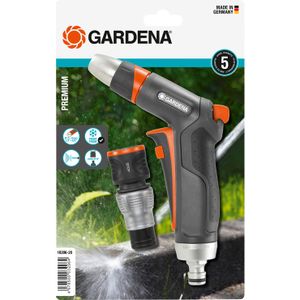 Gardena 18306-20 tuin waterpistool sproeier Set mondstukken Zwart, Grijs, Oranje, Zilver