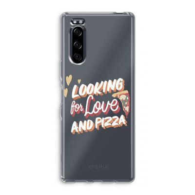 Pizza is the answer: Sony Xperia 5 Transparant Hoesje