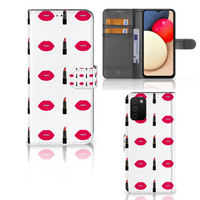 Samsung Galaxy A03s Telefoon Hoesje Lipstick Kiss - thumbnail