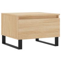 vidaXL Salontafel 50x46x35 cm bewerkt hout sonoma eikenkleurig