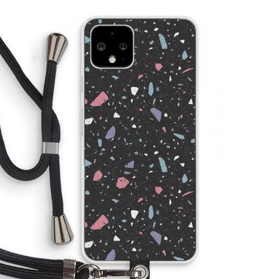 Terrazzo N°16: Pixel 4 Transparant Hoesje met koord