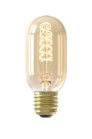 LED Full Glass Flex Filament Tubular-Type lamp 220-240V 4W E27 T45x110 Gold - Calex
