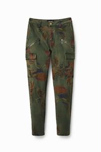 Cargobroek met camoflower - GREEN - 40