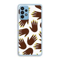 Hands dark: Samsung Galaxy A52 Transparant Hoesje