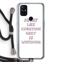 Christian Grey: OnePlus Nord N10 5G Transparant Hoesje met koord