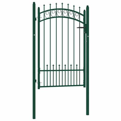 Poort met speerpunten 100x150 cm staal groen