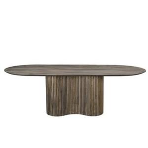 Giga Meubel - Eettafel Ovaal - Bruin - 240cm - Hout - Eettafel Ava