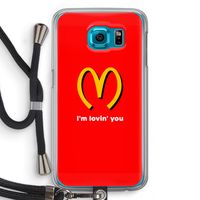 I'm lovin' you: Samsung Galaxy S6 Transparant Hoesje met koord