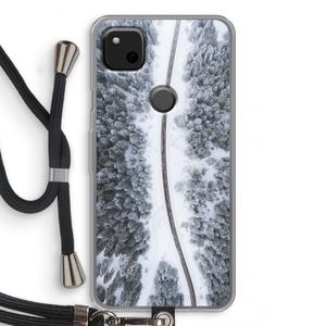 Snøfall: Pixel 4a Transparant Hoesje met koord