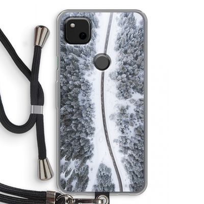 Snøfall: Pixel 4a Transparant Hoesje met koord