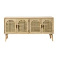 Dressoir Flores met ovalen vlakken - bruin - 55x120x40 cm