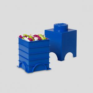 Lego - Opbergbox Brick 1 Vierkant - Polypropyleen - Blauw