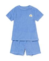 HEMA Babypyjama badstof blauw (blauw)