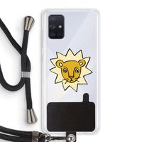 Kleine leeuw: Samsung Galaxy A71 Transparant Hoesje met koord