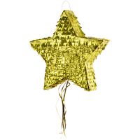 Pinata Ster - goud - papier - 44 x 42 cm - Feestartikelen verjaardag - thumbnail