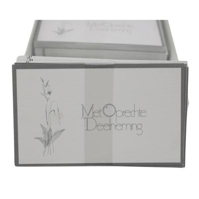 Condoleancekaarten vensterdoos 100+env.