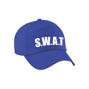 Blauwe SWAT team politie verkleed pet / cap voor volwassenen