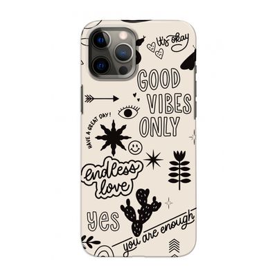 Good vibes: Volledig geprint iPhone 12 Pro Hoesje