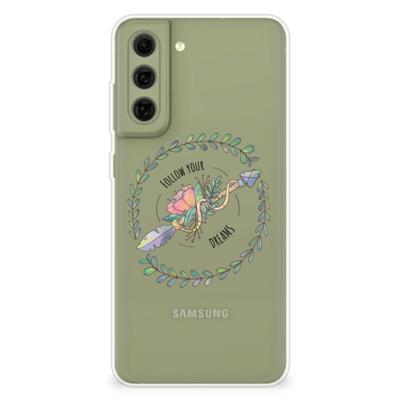 Samsung Galaxy S21FE Telefoonhoesje met Naam Boho Dreams Samsung Galaxy S21FE Telefoonhoesje met Naam Boho Dreams