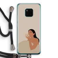 Fresh coffee: Huawei Mate 20 Pro Transparant Hoesje met koord