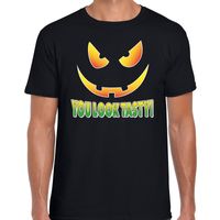 Halloween You look tasty verkleed t-shirt zwart voor heren - thumbnail