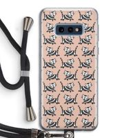 Zwarte poes: Samsung Galaxy S10e Transparant Hoesje met koord