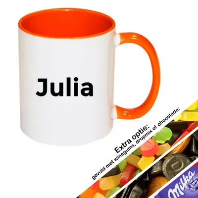 Gepersonaliseerde mok (oranje)