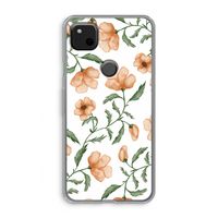 Peachy flowers: Google Pixel 4a Transparant Hoesje Peachy flowers: Google Pixel 4a Transparant Hoesje