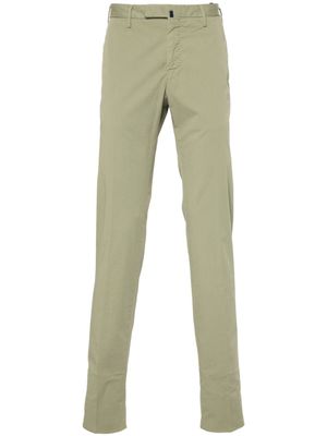 Incotex pantalon en coton à coupe fuselée - Vert