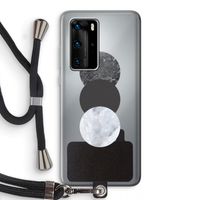 Marmeren cirkels: Huawei P40 Pro Transparant Hoesje met koord