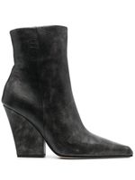 Paris Texas bottines en cuir à bout pointu 90 mm - Noir