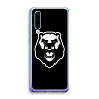 Angry Bear (black): Huawei P30 Transparant Hoesje
