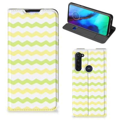 Motorola Moto G Pro | Hoesje met Magneet | Waves Yellow