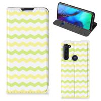 Motorola Moto G Pro | Hoesje met Magneet | Waves Yellow