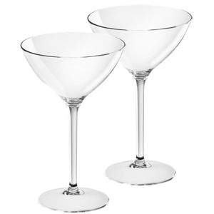 8x Martini James glazen transparant 300 ml van onbreekbaar kunststof