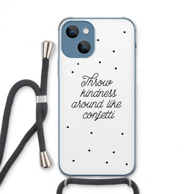 Confetti: iPhone 13 Transparant Hoesje met koord