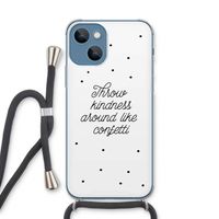 Confetti: iPhone 13 Transparant Hoesje met koord
